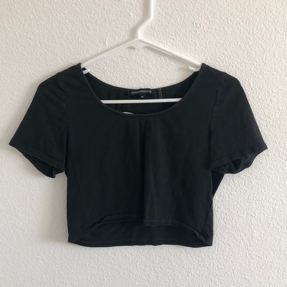 Heart cut out crop top